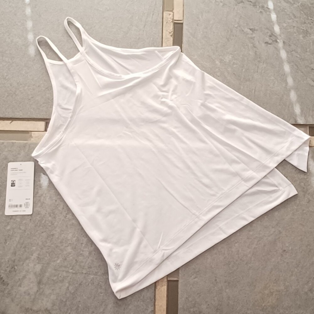NWT XS Bright White Athleta Essence Explore Tank Top Wicking Yoga Dance Studio - Picture 5 of 7